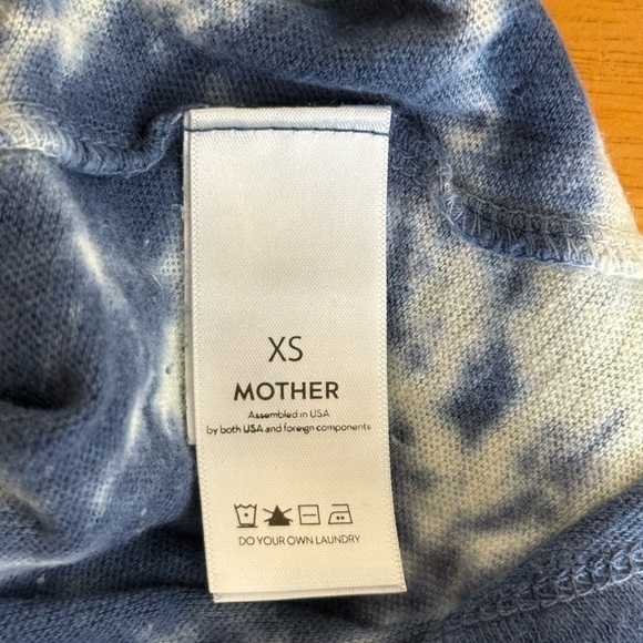 Mother Superior Breezy Scoop Neck Racerback Blue Tie Dye Cropped Tank XS - Picture 7 of 9